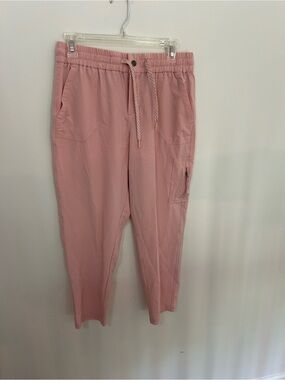 Avalanche Pink Drawstring Cargo Jogger Pants
